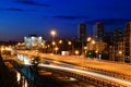 Night cityscape. Rostov-on-Don. Russia Royalty Free Stock Photo