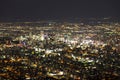 Night cityscape of Sapporo town from Mt. Moiwa observation point