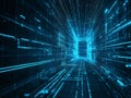 Night Cityscape Tech Background Featuring a Futuristic Plexus Network for Presentations