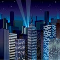 Night Cityscape Vector illustration clip-art image Royalty Free Stock Photo