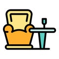 Night club lounge icon vector flat Royalty Free Stock Photo