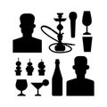 Night club vector icons Royalty Free Stock Photo