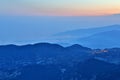 Night coast of mountainous area in Turkey Royalty Free Stock Photo