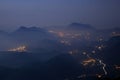 Night coast of mountainous area in Turkey Royalty Free Stock Photo