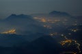 night coast of mountainous area in Turkey Royalty Free Stock Photo