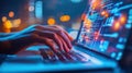 Night Coding, Software Development on Laptop