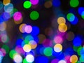 Night colorful circles lights bokeh