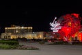 Night colorful view of WinStar World Casino and Resort.