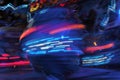 Disco lights Synthwave funfair fairground Night colors of the amusement park