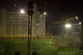 Night construction site