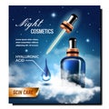 Night Cosmetics Creative Promotional Poster Vector