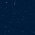 Night cosmos dark blue sky stars seamless pattern vector