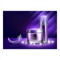 Night Cream Cosmetic Creative Promo Poster Vector Royalty Free Stock Photo