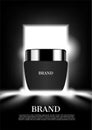 Night cream with door background, cosmetic ad Royalty Free Stock Photo