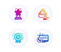 Night cream, Winner and Discount icons set. Web call sign. Face lotion, Best star, Sale shopping. Vector