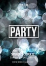 Night dance party music poster template. Electro style concert disco club party event flyer invitation. Royalty Free Stock Photo