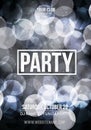 Night dance party music poster template. Electro style concert disco club party event flyer invitation. Royalty Free Stock Photo