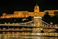 Night Danube View in Budapest Royalty Free Stock Photo