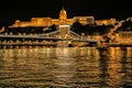 Night Danube View in Budapest Royalty Free Stock Photo