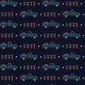 Night dark farm truck car pattern