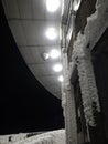 Night detail of a building at jested hill in czech repuvblic Royalty Free Stock Photo