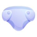 Night diaper icon, cartoon style