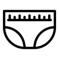 Night diaper icon, outline style