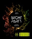 Night Disco Party Poster Background Royalty Free Stock Photo