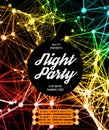 Night Disco Party Poster Background Royalty Free Stock Photo