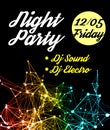 Night Disco Party Poster Background Royalty Free Stock Photo