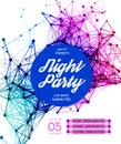 Night Disco Party Poster Background Royalty Free Stock Photo