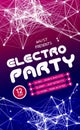 Night Disco Party Poster Background Royalty Free Stock Photo