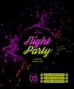 Night Disco Party Vector Poster Background. Modern design Royalty Free Stock Photo