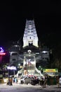 night view of Marithamalai Murugan temple
