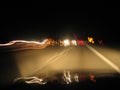 Night driving on a Texas highway