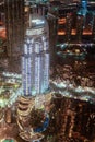 Skyscrapers in the night, Dubai Royalty Free Stock Photo