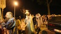 Night Easter procession during celebrations of Orthodox Easter in Parish of Sainted New Martyrs and Confessors of Russia