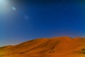 Night in Erg Chebbi Sand dunes near Merzouga, Morocco Royalty Free Stock Photo