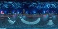 Night evening city street 360 degree HDRI map Royalty Free Stock Photo