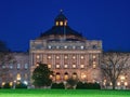Night exterior view of the Library of Congress Royalty Free Stock Photo