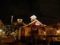 Night exterior view of the Pier cafe in Seaport Village Royalty Free Stock Photo