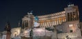 Night view of Vittoriano in Rome Royalty Free Stock Photo