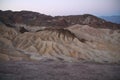 The night falling on the rock formations of the Death Valley desert Royalty Free Stock Photo