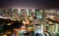 Night Falls Honolulu Downtown City Skyline Metropolis Hawaii Uni Royalty Free Stock Photo