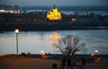 Night Fedorovsky embankment in Nizhny Novgorod