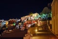 Night Fira at Santorini, Greece Royalty Free Stock Photo