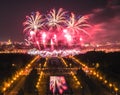 Night firework festival in Moscow Royalty Free Stock Photo