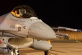 Night flight Exercise F-16 Fighting Falcon Royalty Free Stock Photo