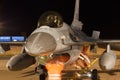 Night flight Exercise F-16 Fighting Falcon Royalty Free Stock Photo