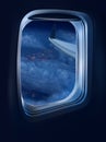 Night flight travel Royalty Free Stock Photo